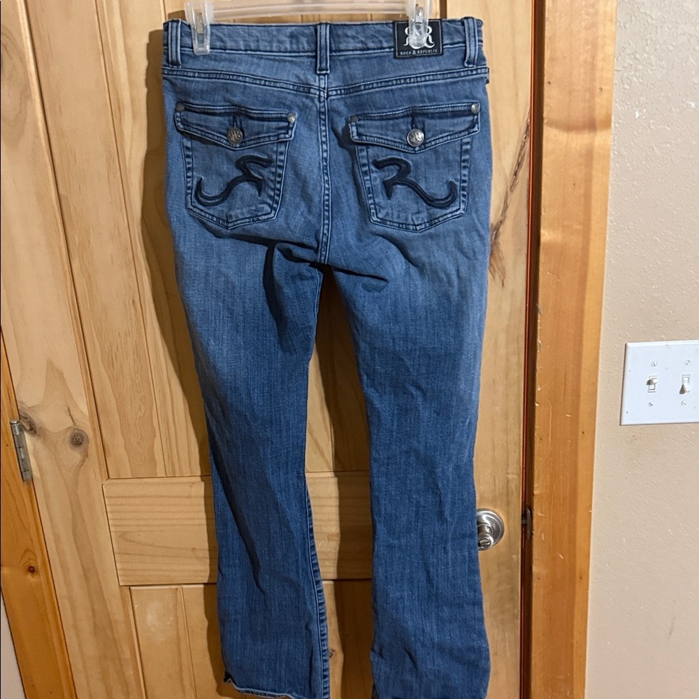 Women’s Rock & Republic Blue Boot Cut Jeans - Picture 3 of 6
